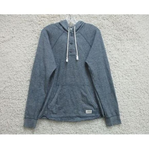 Unisex Long Sleeve Denim Blue Hoodie Kangaroo Pouch Sz L VANS OFF THE WALL - Picture 1 of 9